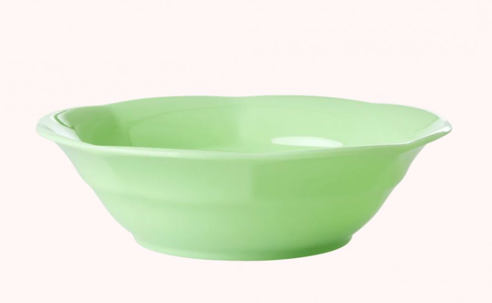 Rice, dyp tallerken i melamin, neon green