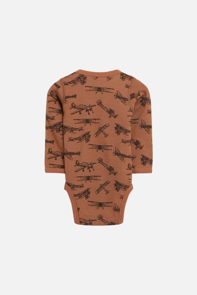 Hust & Claire, body Baloo ull/bambus fly cognac