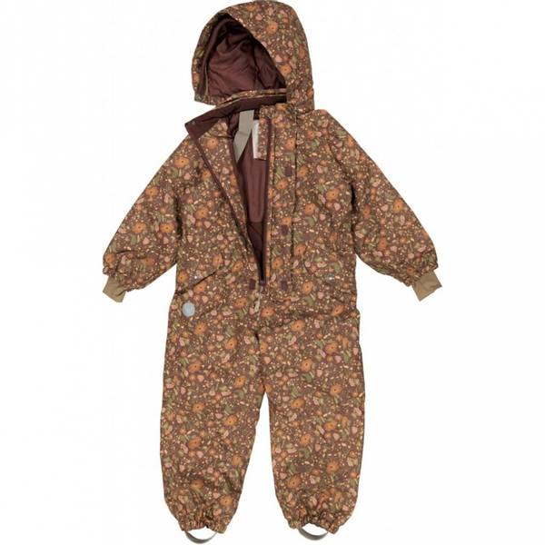 Wheat vinterdress Miko maroon flowers