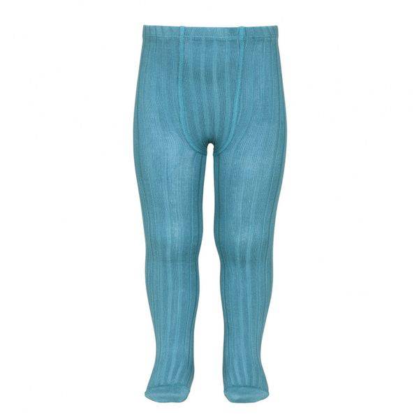 Condor  strømpebukse rib turkis