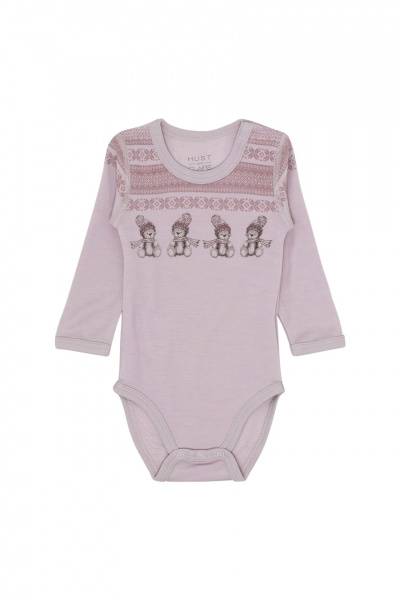 Hust & Claire, body Baloo ull/bambus lilla