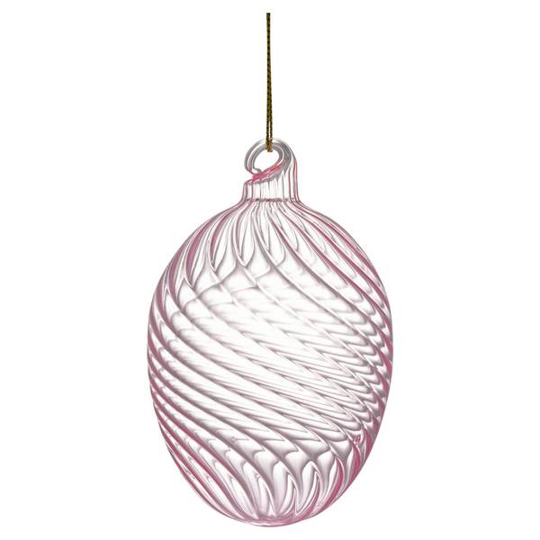 GreenGate, påskeegg i glass swirl thin pale pink
