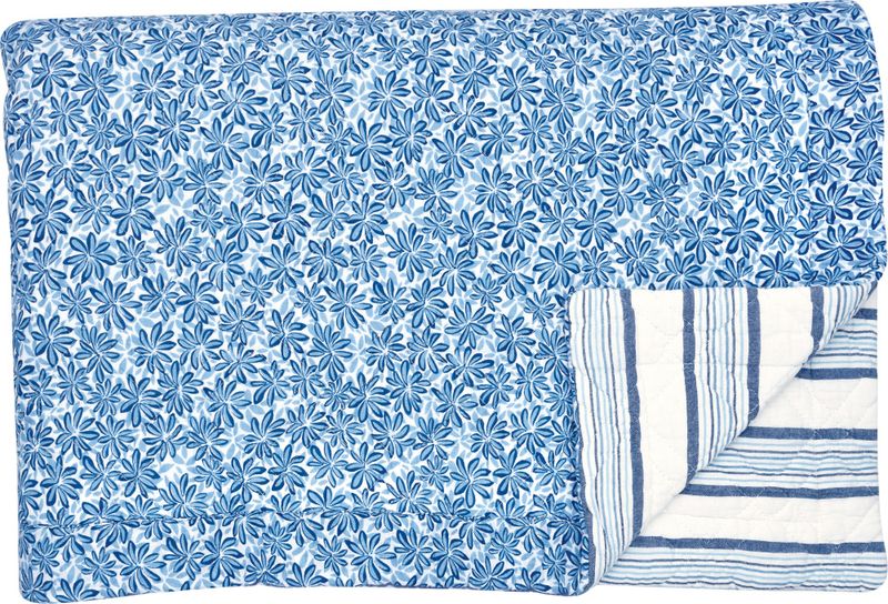 GreenGate, sengeteppe Linea blue 250X260 cm