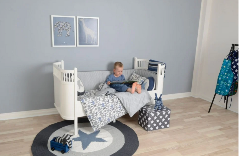 Smallstuff, senget&oslash;y denim animal baby 