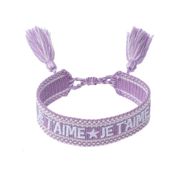 Dark,  friendship armbånd Je T´aime , lavendel