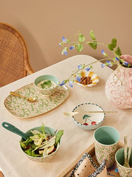 Rice, h&oslash;y kopp i melamin, new snowdrop print