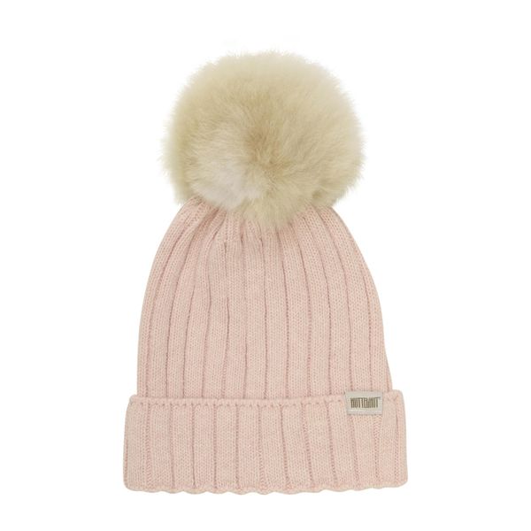 Huttelihut , lue i ull med alpakka-dusk, mahogany rose