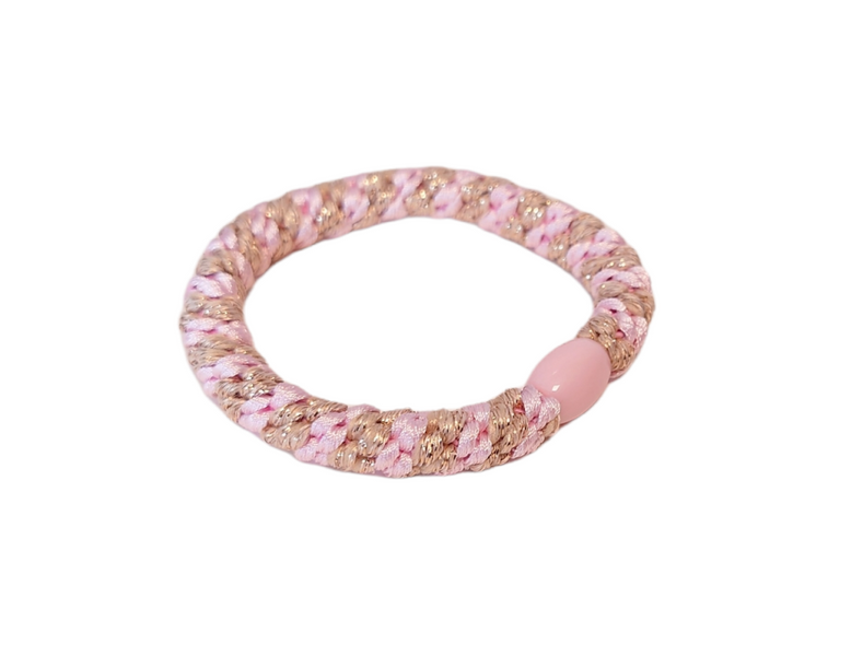 Noma, Hårstrikk trend rosa/beige med glitter