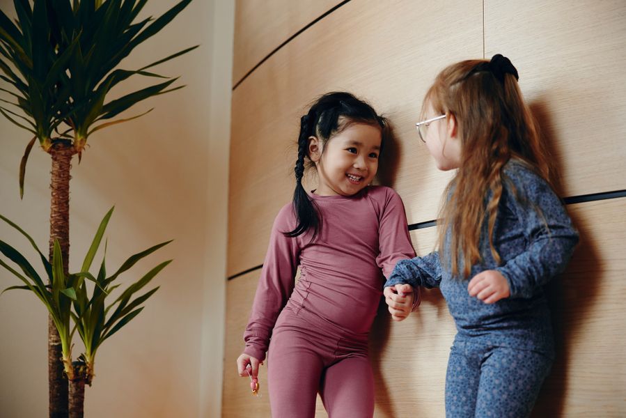 Gullkorn design, Vennen bambussett ltd denimblå